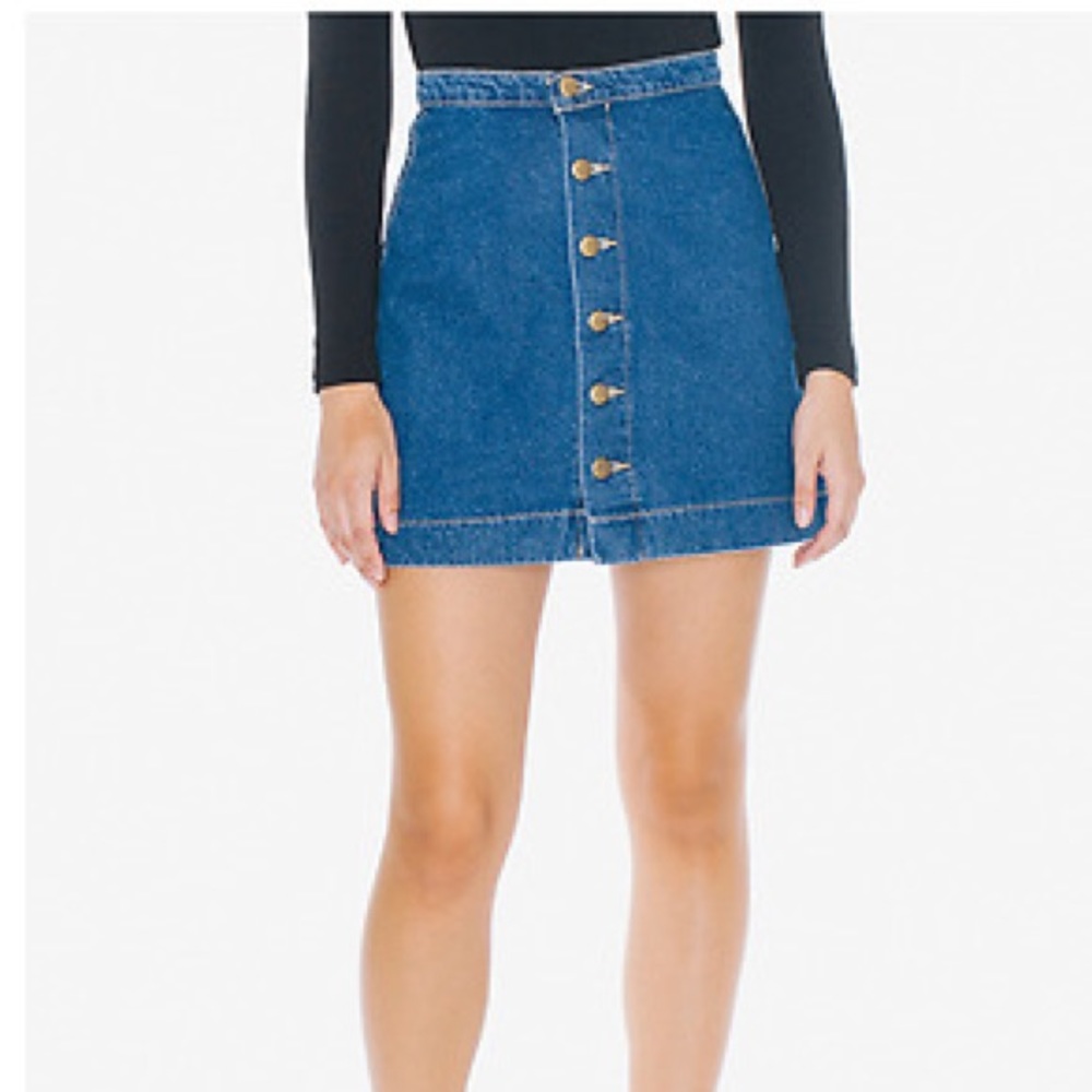 American Apparel A line denim skirt
